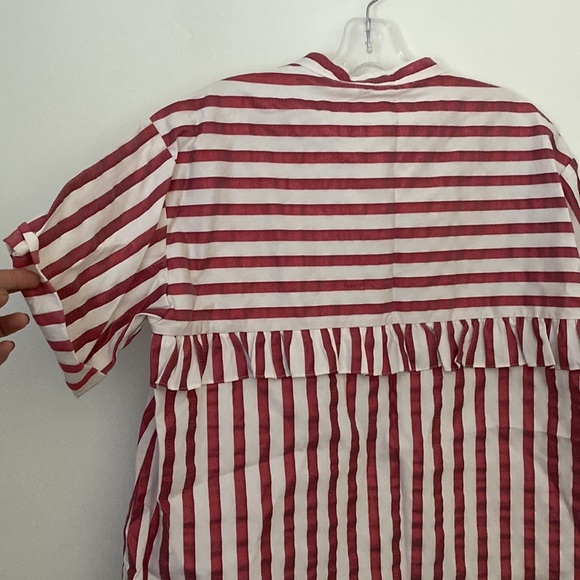 SOLD Red and off white stripped blouse - Picture 15 of 15